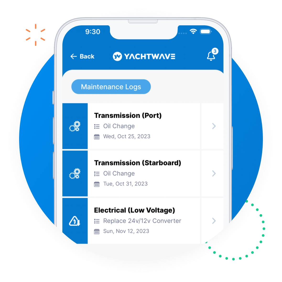 Maintenance Logs and Parts Inventory